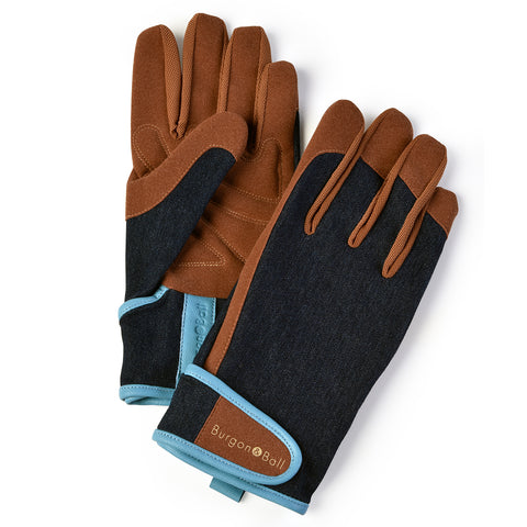 Dig The Glove gardening glove in Denim, size medium-large, by Burgon & Ball