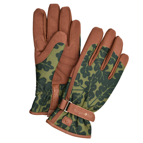 'Love The Glove' Oak Leaf ladies' gardening glove in Moss, size Small-Medium, by Burgon & Ball