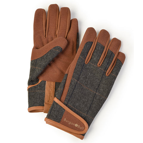 Dig The Glove gardening glove in Tweed, size large-extra large, by Burgon & Ball