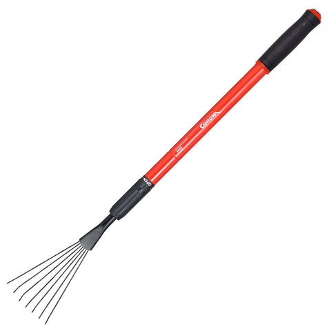 Corona Extendahandle Lightweight Flat-Tine Garden Rake from Burgon & Ball