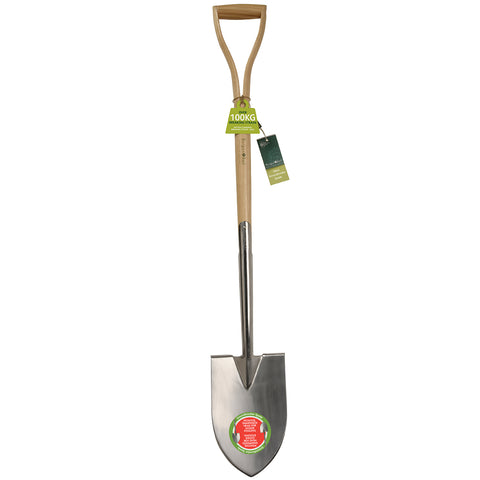 RHS-endorsed large Groundbreaker spade (garden spade) by Burgon & Ball